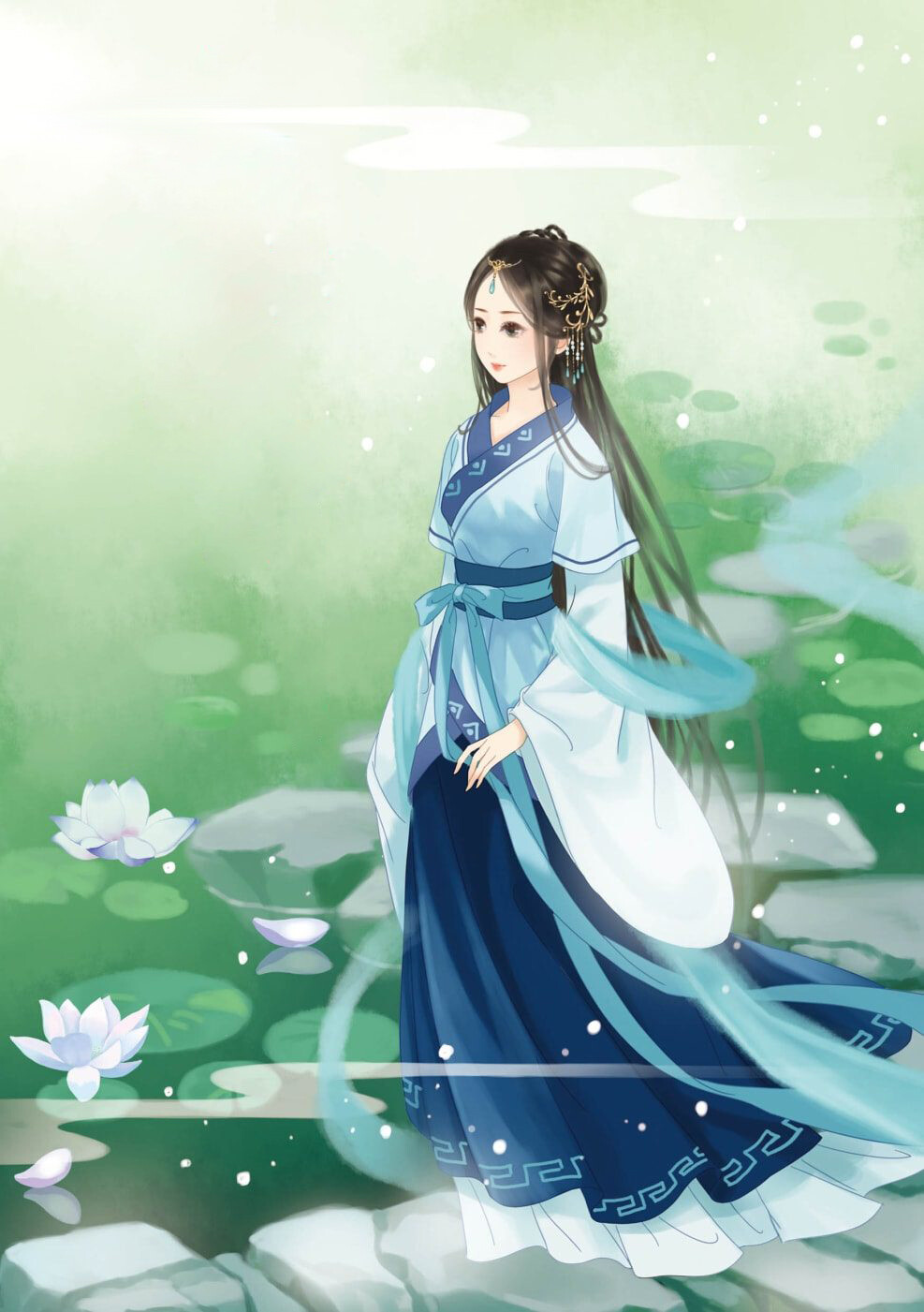 古装女子手绘 - 高清图片，堆糖，美图壁纸兴趣社区