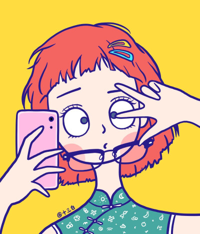 插画女生头像
画师:十三白