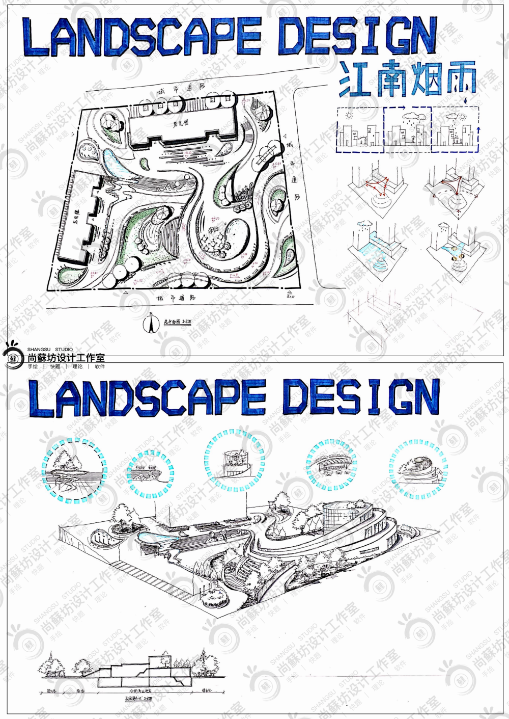 2020暑期集训第一期风景园林快题优秀作品，尚蘇手绘，手绘培训，风景园林手绘，景观手绘，苏大风景园林快题，浙江农林快题，苏科风景园林快题，南林风景园林快题，风景园林快题培训，手绘线稿，景观线稿，景观效果图，建筑手绘，建筑效果图，苏大建筑设计快题培训，PS AI PR SU 3D CAD ID 等软件教学，手绘快题速成，公益评图，考研冲刺班。 