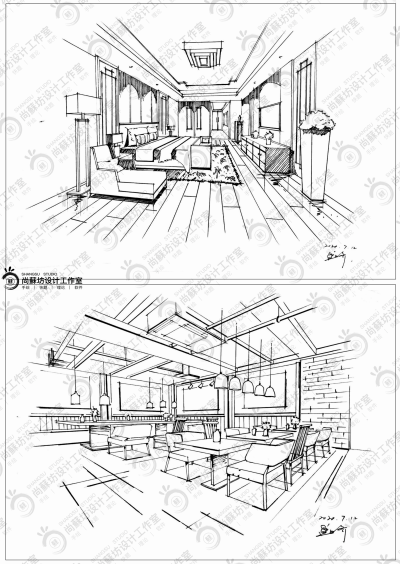 苏州大学室内设计、浙江大学、浙江理工大学室内设计考研、室内设计手绘、室内设计快题培训