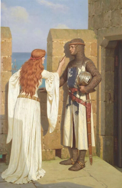 画家：Edmund Blair Leighton (English,1852.9.21~1922.9.1)