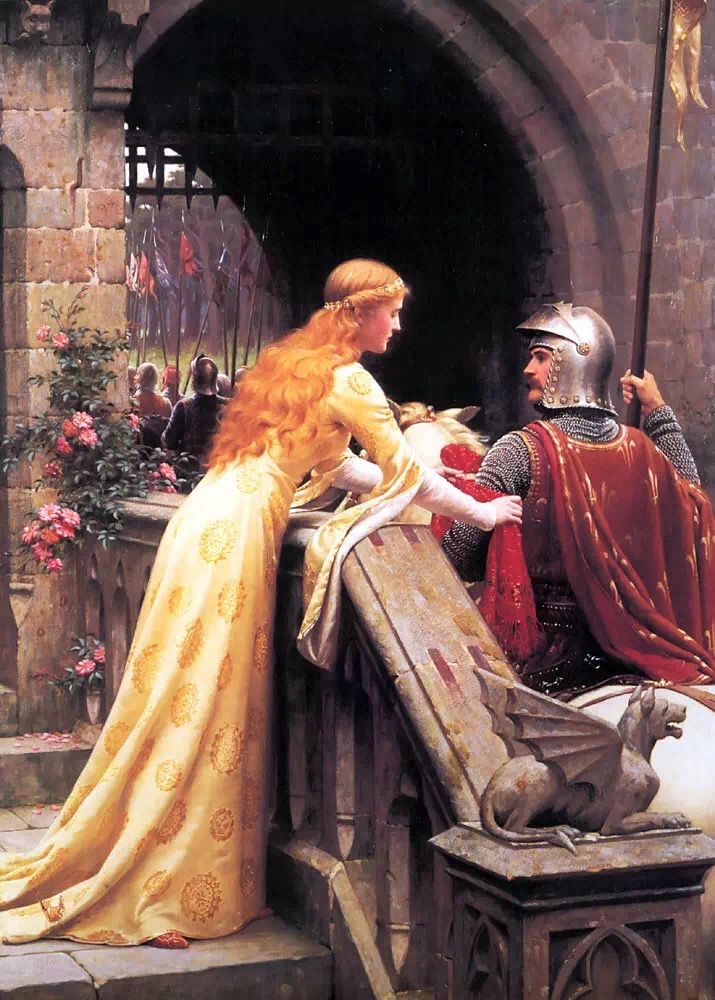 《一帆风顺》(God Speed!)
画家：Edmund Blair Leighton (English,1852.9.21~1922.9.1)