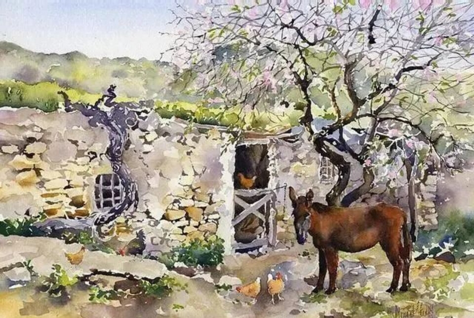 玛格丽特·玛丽 Margaret Merry 油画风景大海帆船城市街道乡村庭院田野公园动物 夏天的颜色 详细介绍请关注新浪微博@西画热 你我暮年，闲坐庭院，云卷云舒听雨声，星密星稀赏月影，花开花落忆江南，你话往时，我画往事。新浪微博同名@国画热 @电影热 求关注o ^_-