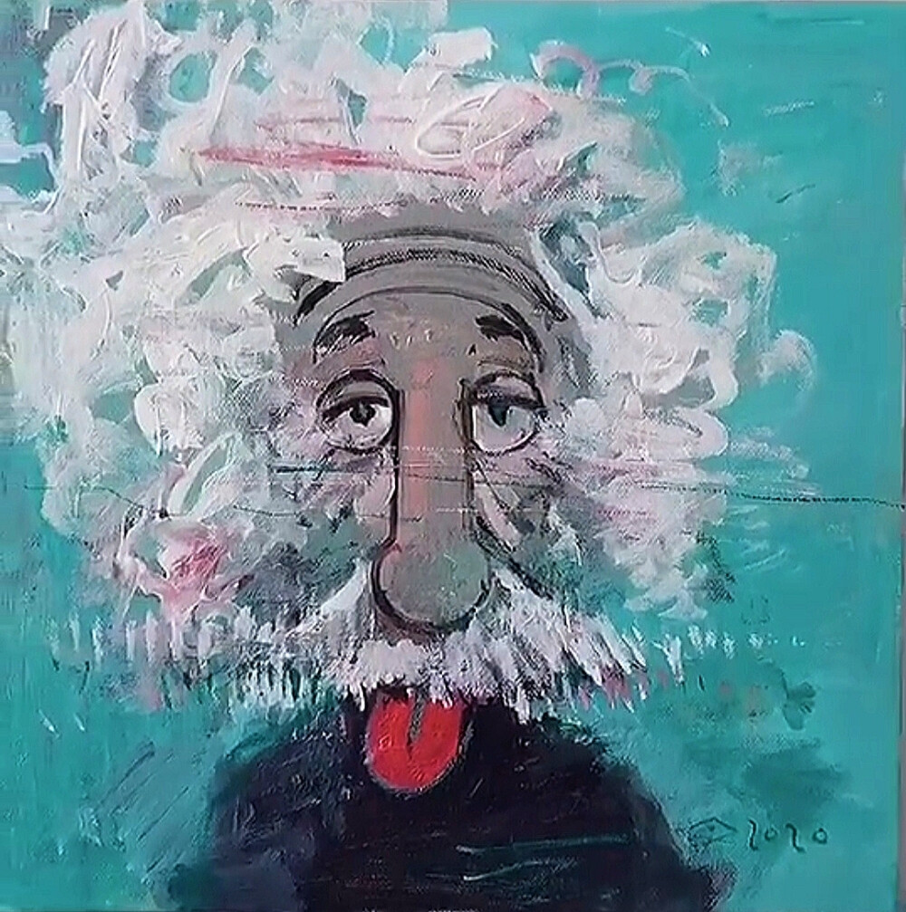 张连文的肖像艺术爱因斯坦