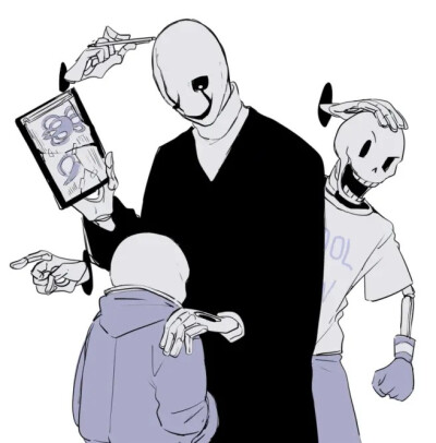 gaster×sans车漫画图片