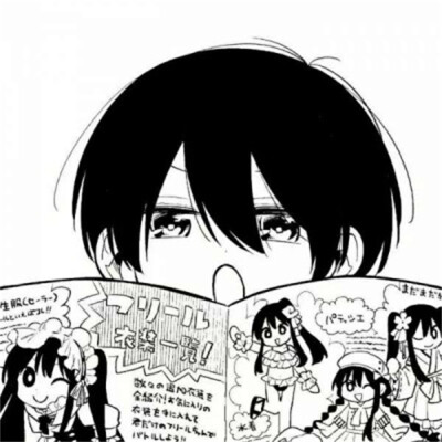 漫画未添色黑白动漫头像 铅绘