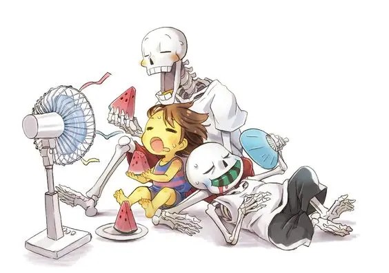 ［传说之下］sans papyrus frisk(有一说一sans真的懒( ˙˘˙ ))