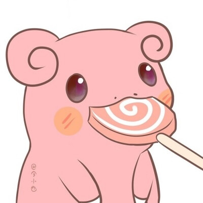 宠物小精灵头像叼着棒棒糖团头