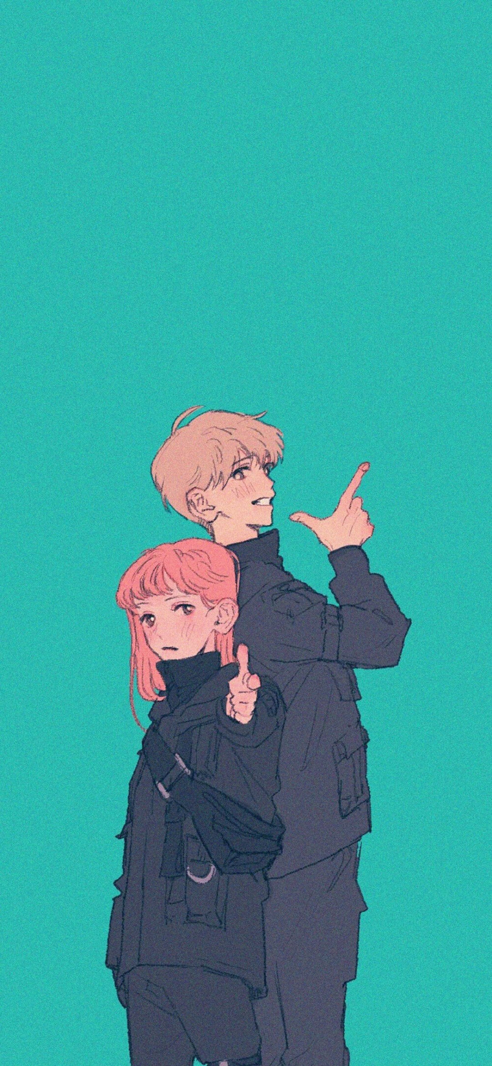 手绘情侣壁纸