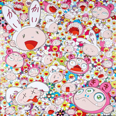 Takashi MURAKAMI 村上隆 (B.1962)
年份：2017年、2018年材质：胶印版画（一组三幅）限量数：300尺寸：72×72cm（3）附件：附艺术家签名、编号拍卖纪录：萝芙奥—2019秋季拍卖会—264,000 NTD