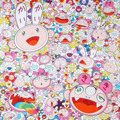 Takashi MURAKAMI 村上隆 (B.1962)
年份：2017年、2018年材质：胶印版画（一组三幅）限量数：300尺寸：72×72cm（3）附件：附艺术家签名、编号拍卖纪录：萝芙奥—2019秋季拍卖会—264,000 NTD