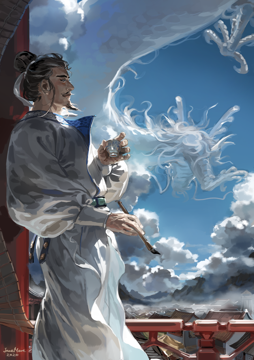 #江南百景图# 李白 画师pixiv：JaneMere