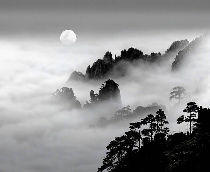 古风黑白背景图