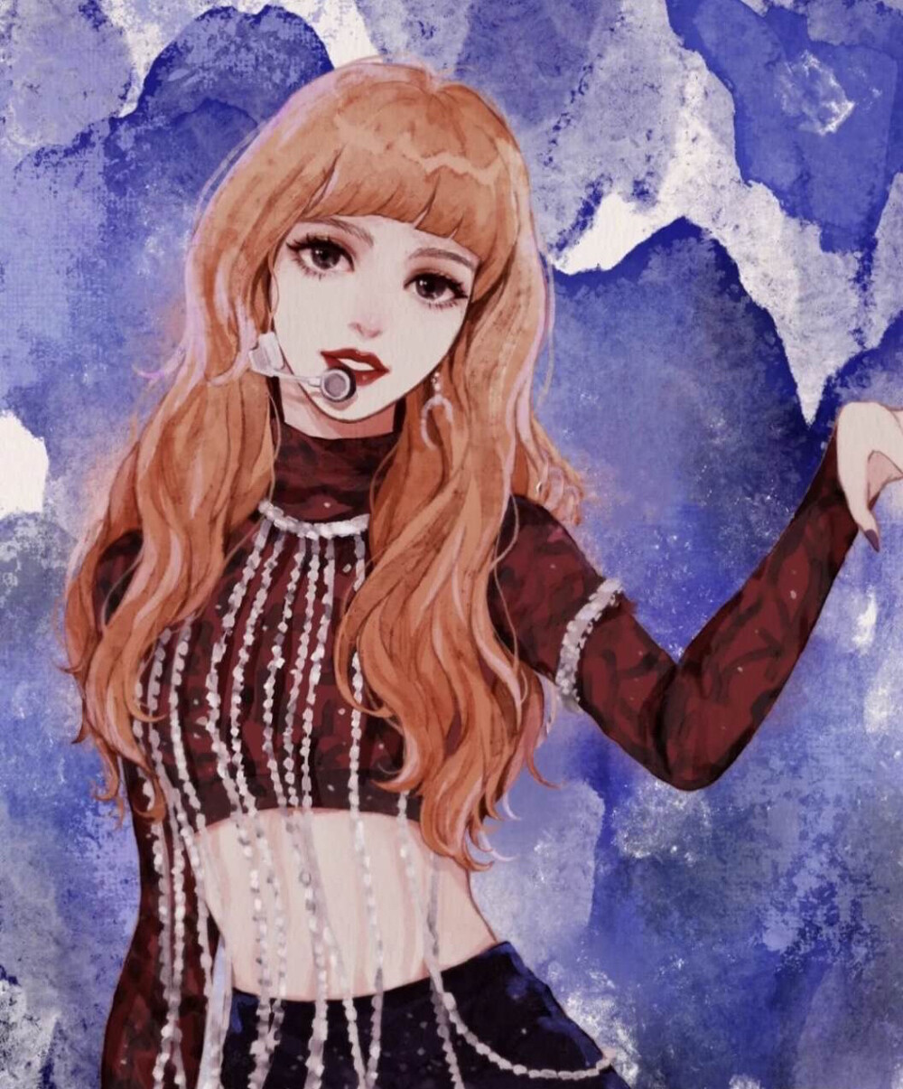 blackpink团头 头像女 水彩画 kzkz ( città ) 抱图留言 vi voglio