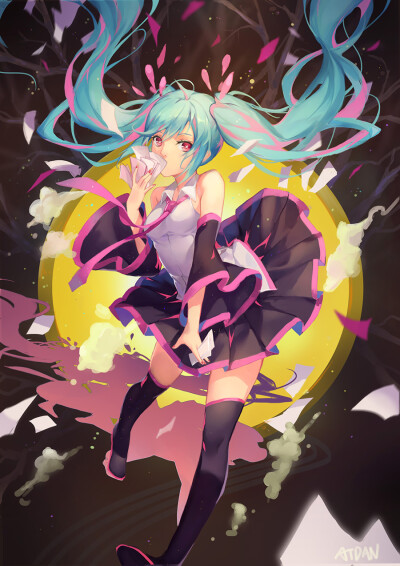 初音未来
p站画师：ATDAN
weibo：小原原原子Dan