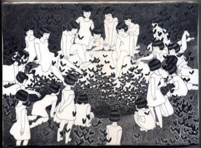 Akino Kondoh(近藤聡乃)，日本女插画师，出生于1980年，她的作品是“描绘童年记忆，但她将其表现为美丽的梦魇”。