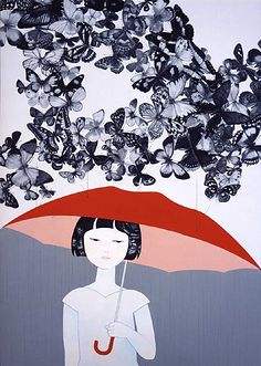 Akino Kondoh(近藤聡乃)，日本女插画师，出生于1980年，她的作品是“描绘童年记忆，但她将其表现为美丽的梦魇”