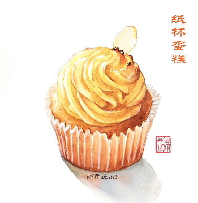 夏日小清新美食甜品饮料
画师：清芷art
#水彩##手绘插画##美食手绘#