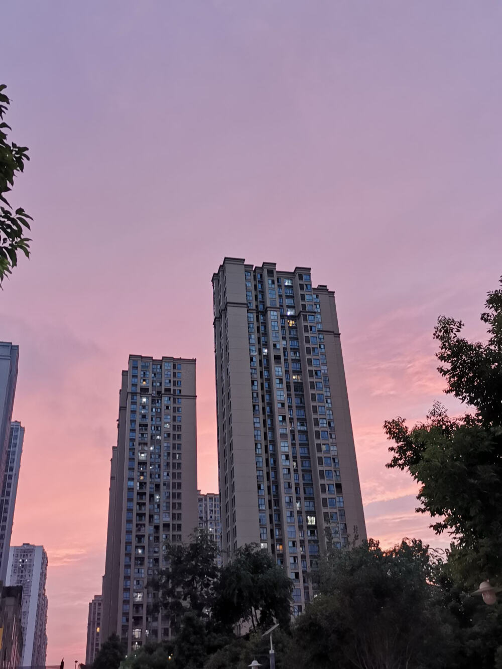 夏日限定 天空 晚霞 夕阳 无滤镜