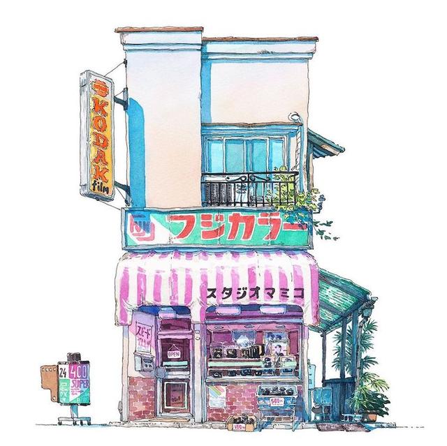 日本水彩店面