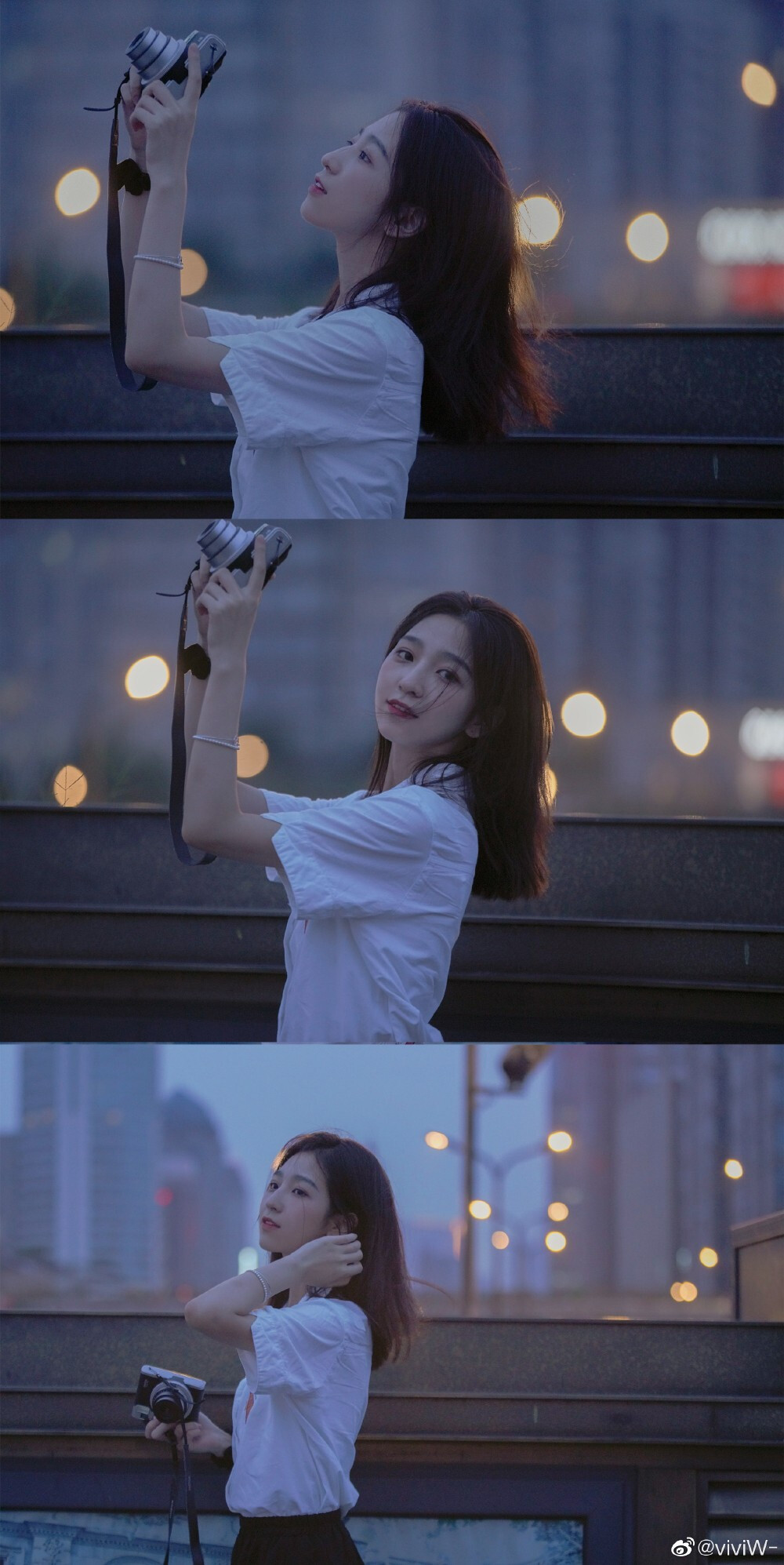 《街灯晚餐》
摄影：@viviW-
出境：@五颗桃子
#汕头约拍# ​