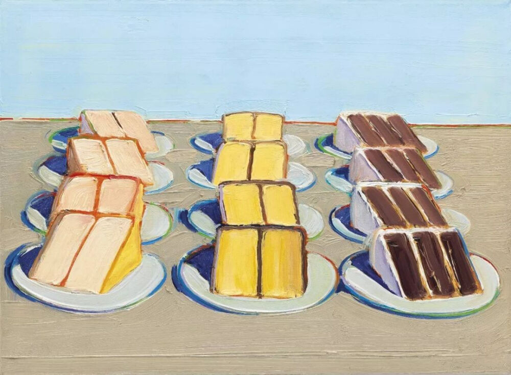 韦恩·第伯《Cake Rows》，布面油画，1962年