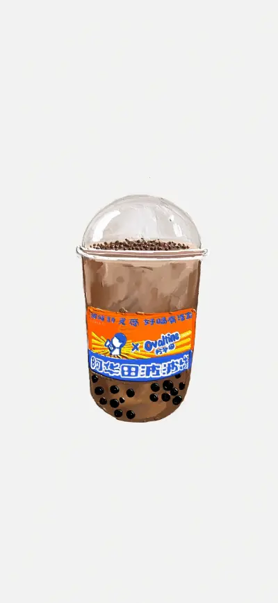 【食物壁纸】来一杯芋泥波波奶茶