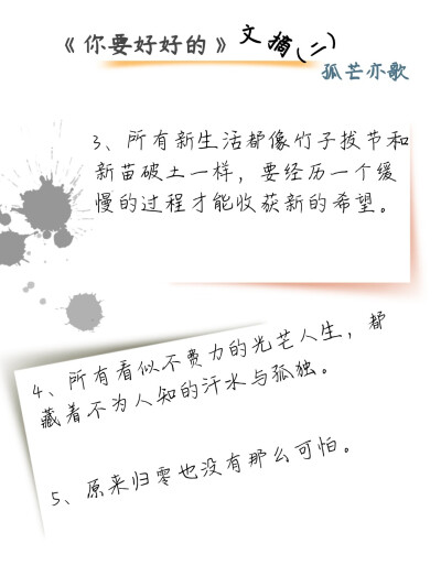 今日份摘录（续）——苑子文《你要好好的》。