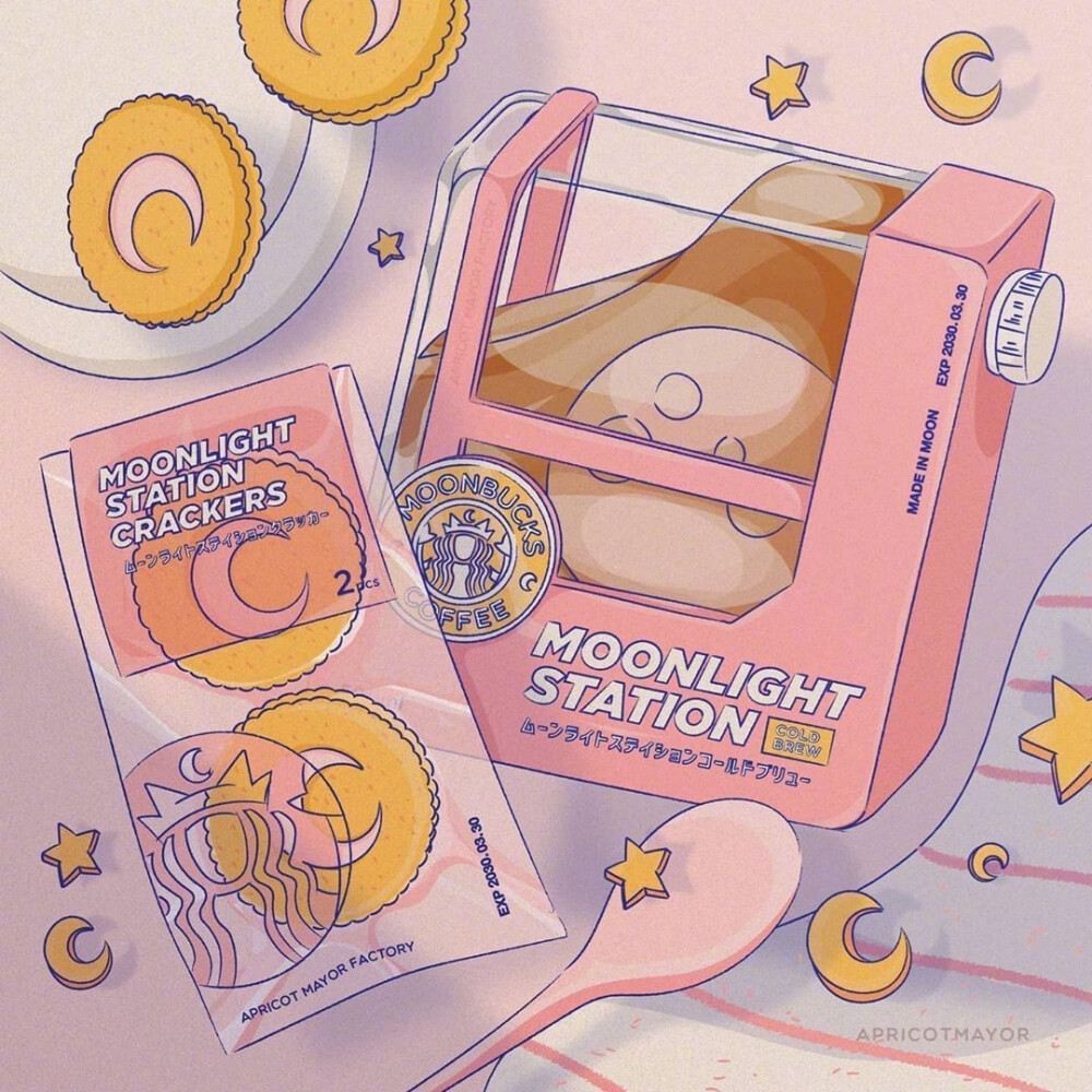 背景图 温柔与可爱 cr. ins插画师 apricotmayor