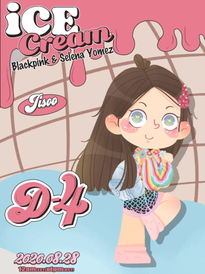 BLACKPINK新歌《Ice Cream》动漫手绘头像壁纸图集
