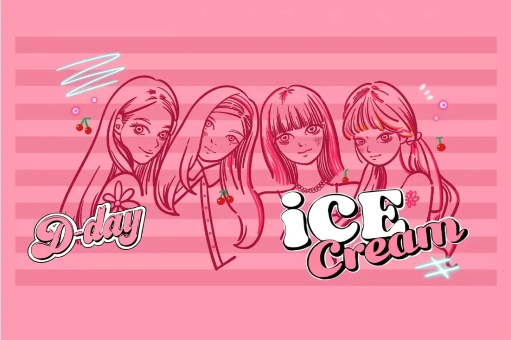 BLACKPINK新歌《Ice Cream》动漫手绘头像壁纸图集
