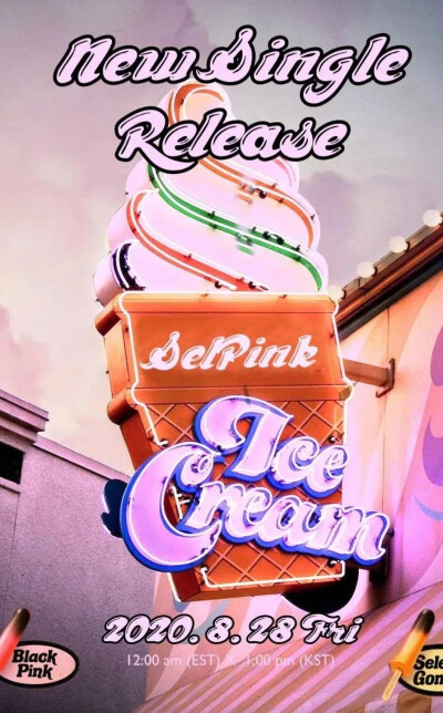 BLACKPINK新歌《Ice Cream》动漫手绘头像壁纸图集
