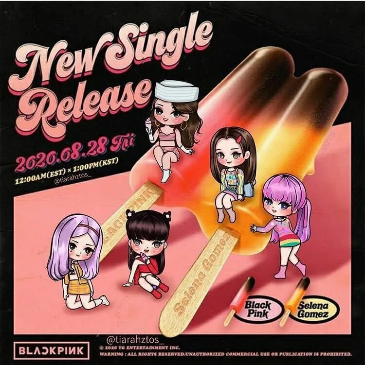 BLACKPINK新歌《Ice Cream》动漫手绘头像壁纸图集
