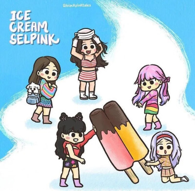 BLACKPINK新歌《Ice Cream》动漫手绘头像壁纸图集
