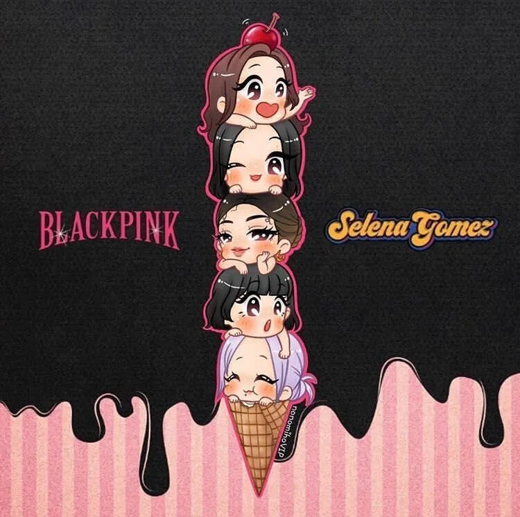 BLACKPINK新歌《Ice Cream》动漫手绘头像壁纸图集
