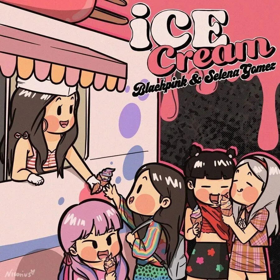 BLACKPINK新歌《Ice Cream》动漫手绘头像壁纸图集
