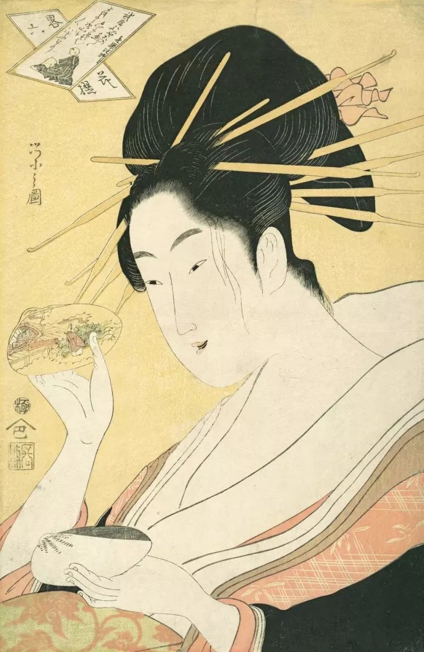 鳥文斎栄之《畧六花撰》，1796-1798年 ?The Met