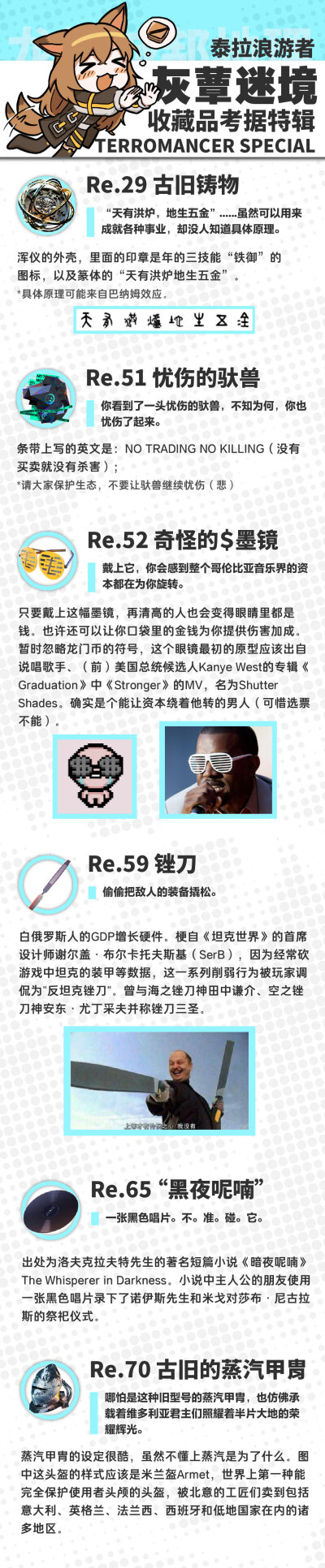 明日方舟 刻俄柏的灰蕈迷境收藏品&事件的考据与分析