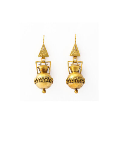 水瓶 古董 耳坠