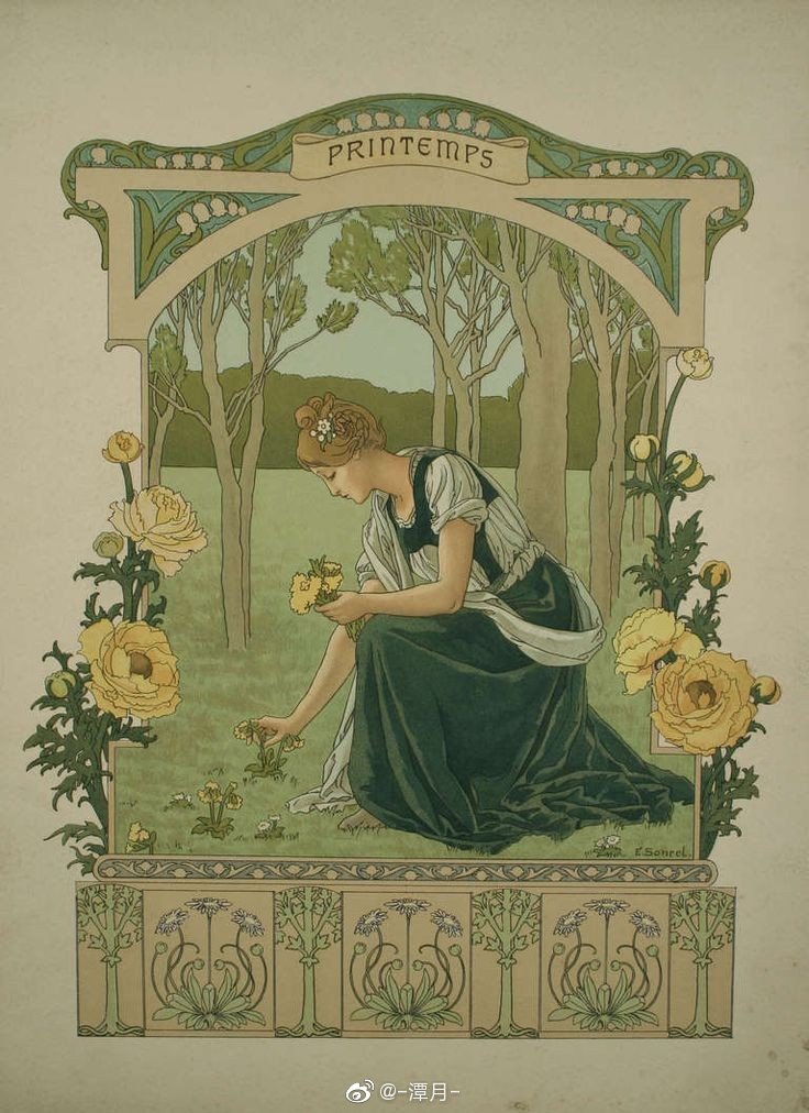 Eugene grasset 绘画 月历 ​​​