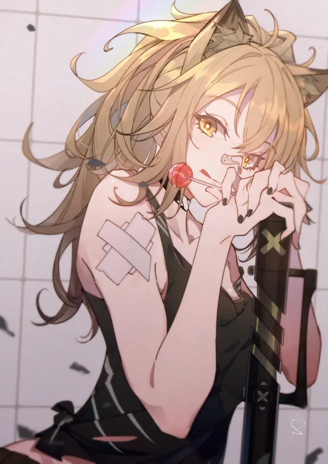 明日方舟☆推进之王☆(侵权删)
我：能向你要根糖吃吗？qwq