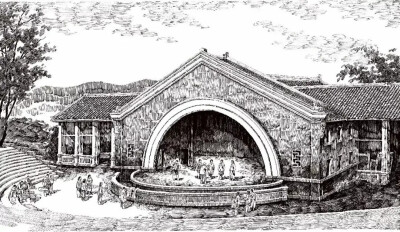 建筑城规学院教授欧阳桦用钢笔画的黑白线条，讲述九十年时光里的故事