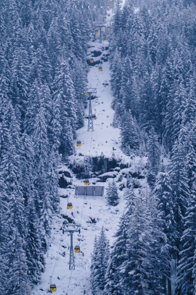 阿尔卑斯小镇一场雪