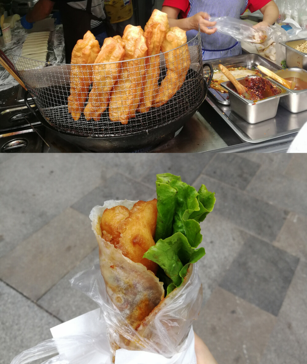 早安❤️
9月的第一天我的早餐选择了外食：
早就听说家楼下有一家油条包饼特别好吃，
每次想去尝尝的时候都打烊了。
所以今天早早的起来，
就是为了买到它！
咬下第一口，
确实好吃，
咸、辣、酸、甜，
老板对每一种味道的拿捏都特别到位。
最让我惊喜的是包裹在其中的油条，
原本以为会是酥脆的口感，
但没想到还很柔软，
像个粗中有细的汉子。
哈哈哈，
9月的第一天就吃了这么棒的美食，
真好～
也祝各位9月安好哦～
今天也要吃好、睡好、心情好哦～
