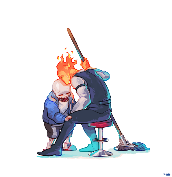 ［传说之下］sans和grillby