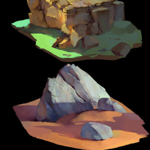 岩石画法 绘画过程 - 高清图片,堆糖,美图壁纸兴趣社区