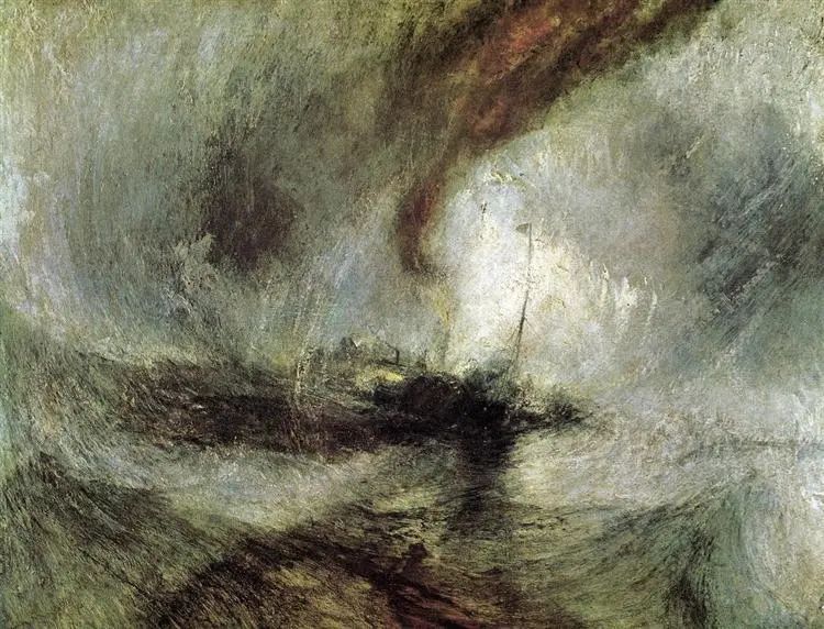 Snow Storm - Steam Boat off a Harbour's Mouth，J.M.W. Turner，1842
Tate Modern, London, UK
