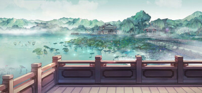 湖边