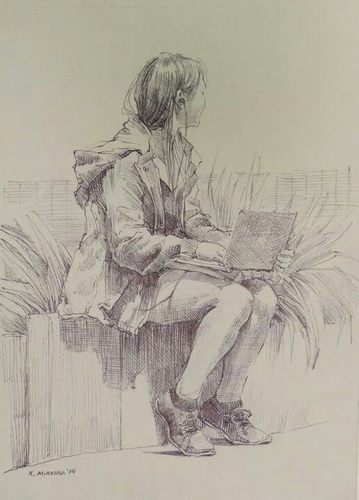 绘画素材素描速写人物意境灵感帅哥美女水彩风景欧美贴纸