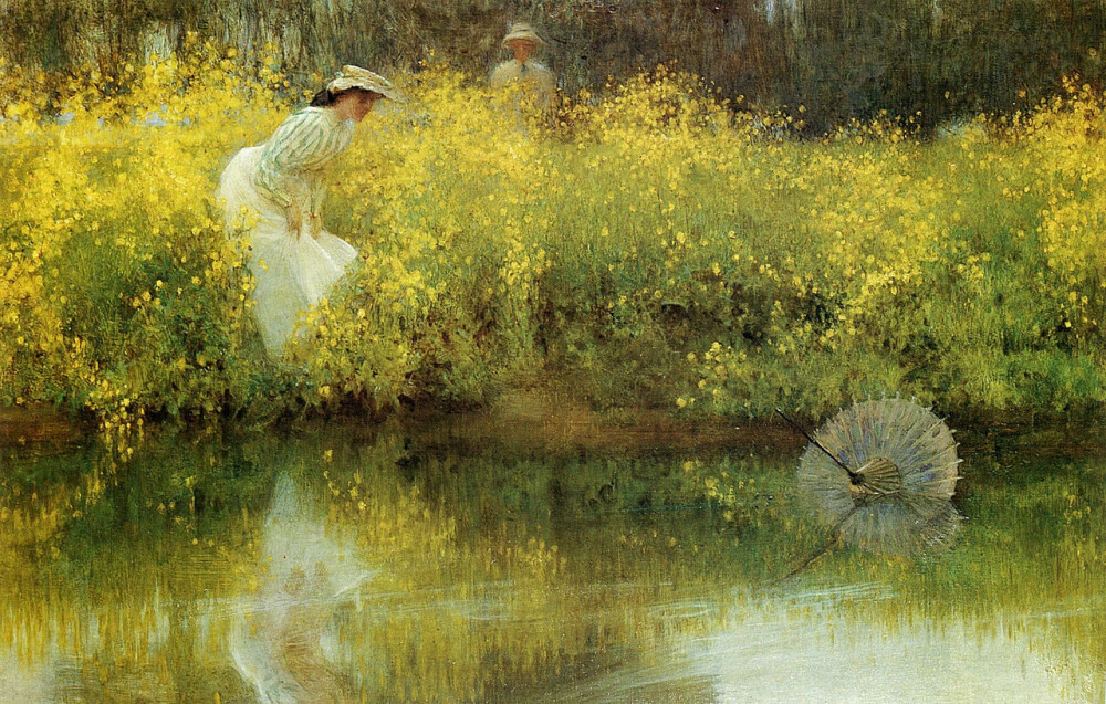 Arthur Hacker [英]
阳光落在我手上，我接受的样子多么温柔。
做个温柔的人，让幸福降落。